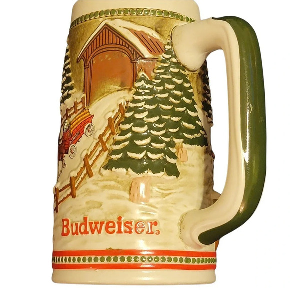 Anheuser-Busch Budweiser Holiday Christmas Clydesdales Limited Edition Stein - Picture 3 of 12